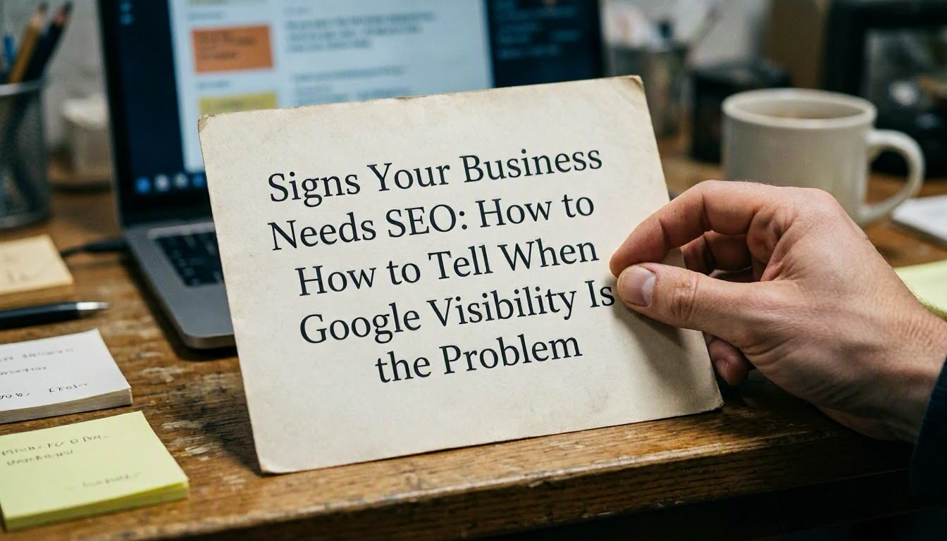 Signs Your Business Needs SEO: How to Tell When Google Visibility Is the Problem